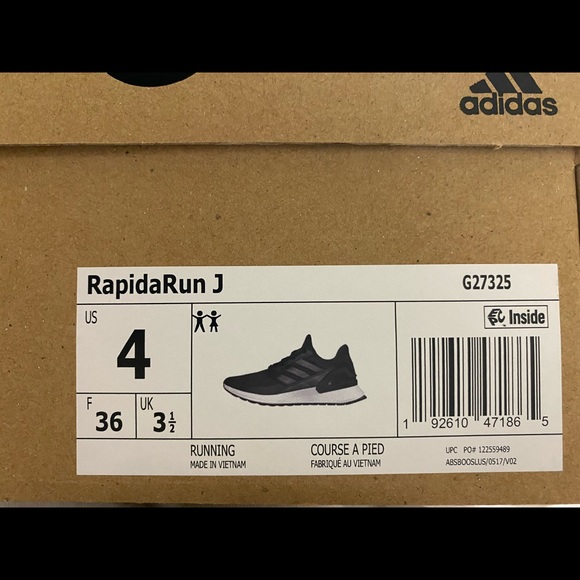 ADIDAS RAPIDARUN J (RUN BIG- Fits size 6-6.5) - Picture 6 of 6